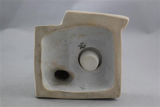 A bust of Lenin porcelain propagada inkstand, after a design by Natalia Danko, The State Porcelain Factory, Petrograd circa 1930, 14.5c